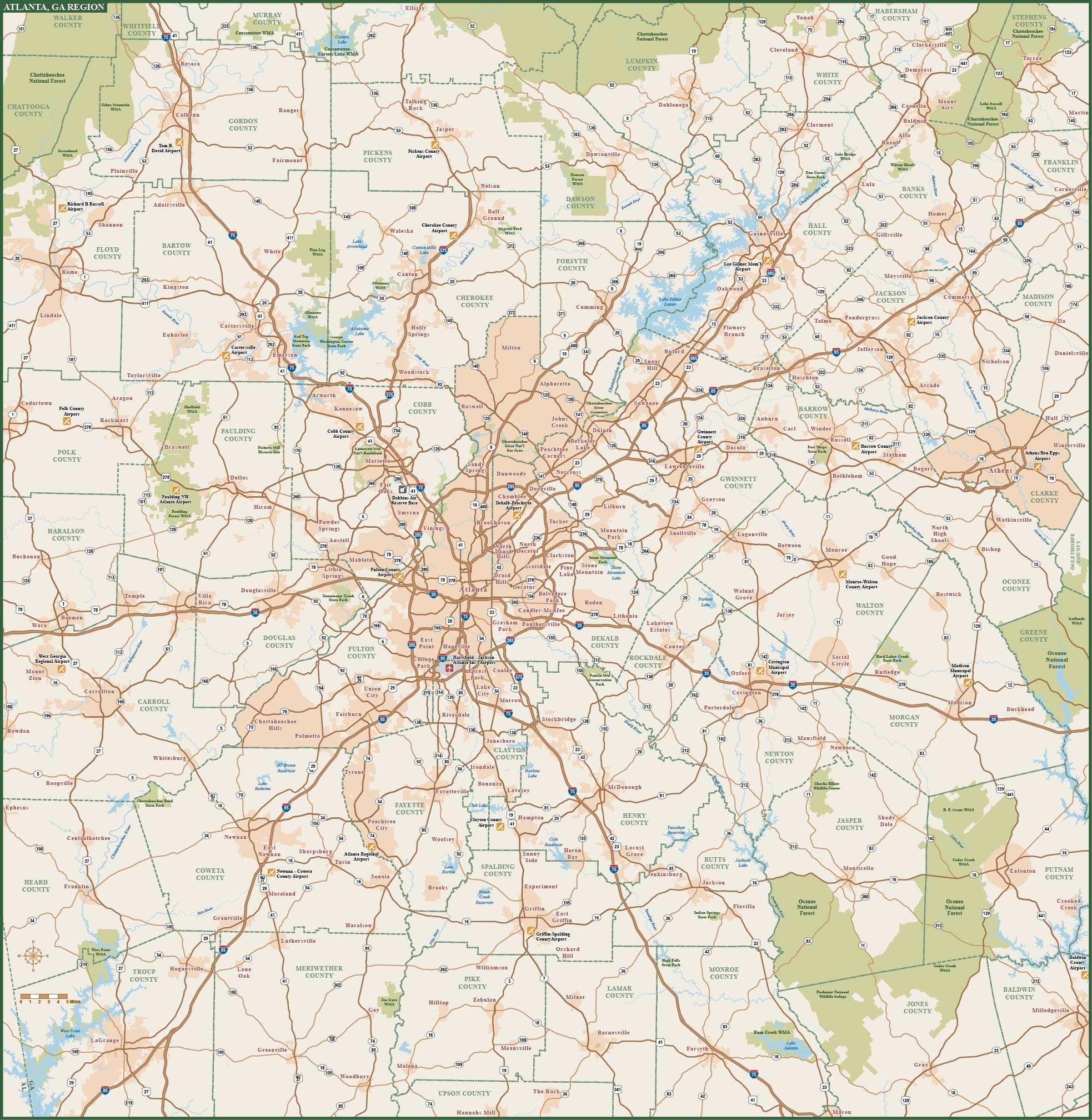 Printable Map Of Athens Ga