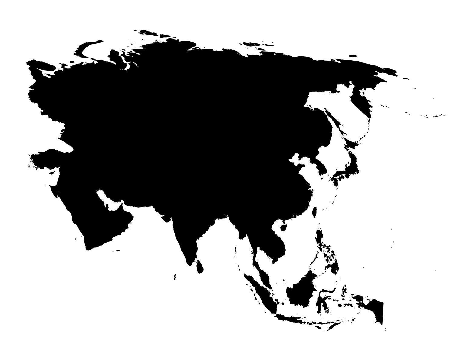 Blank Map Of Asia Printable