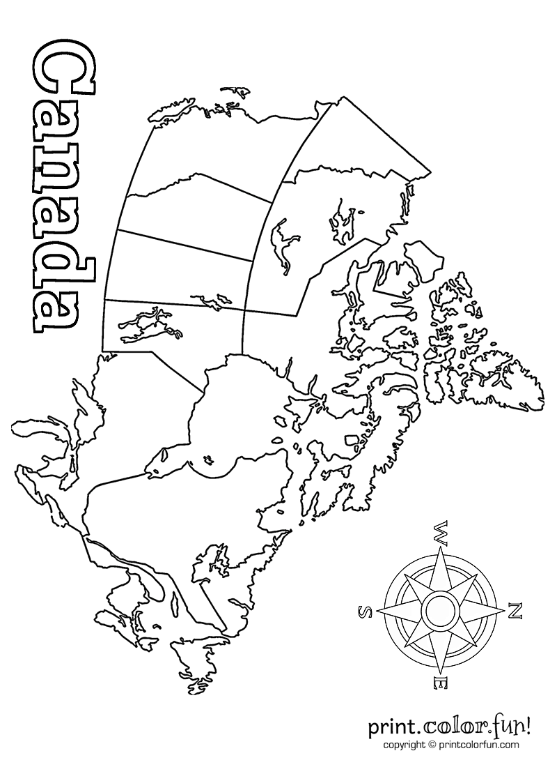 Canada Map Printable