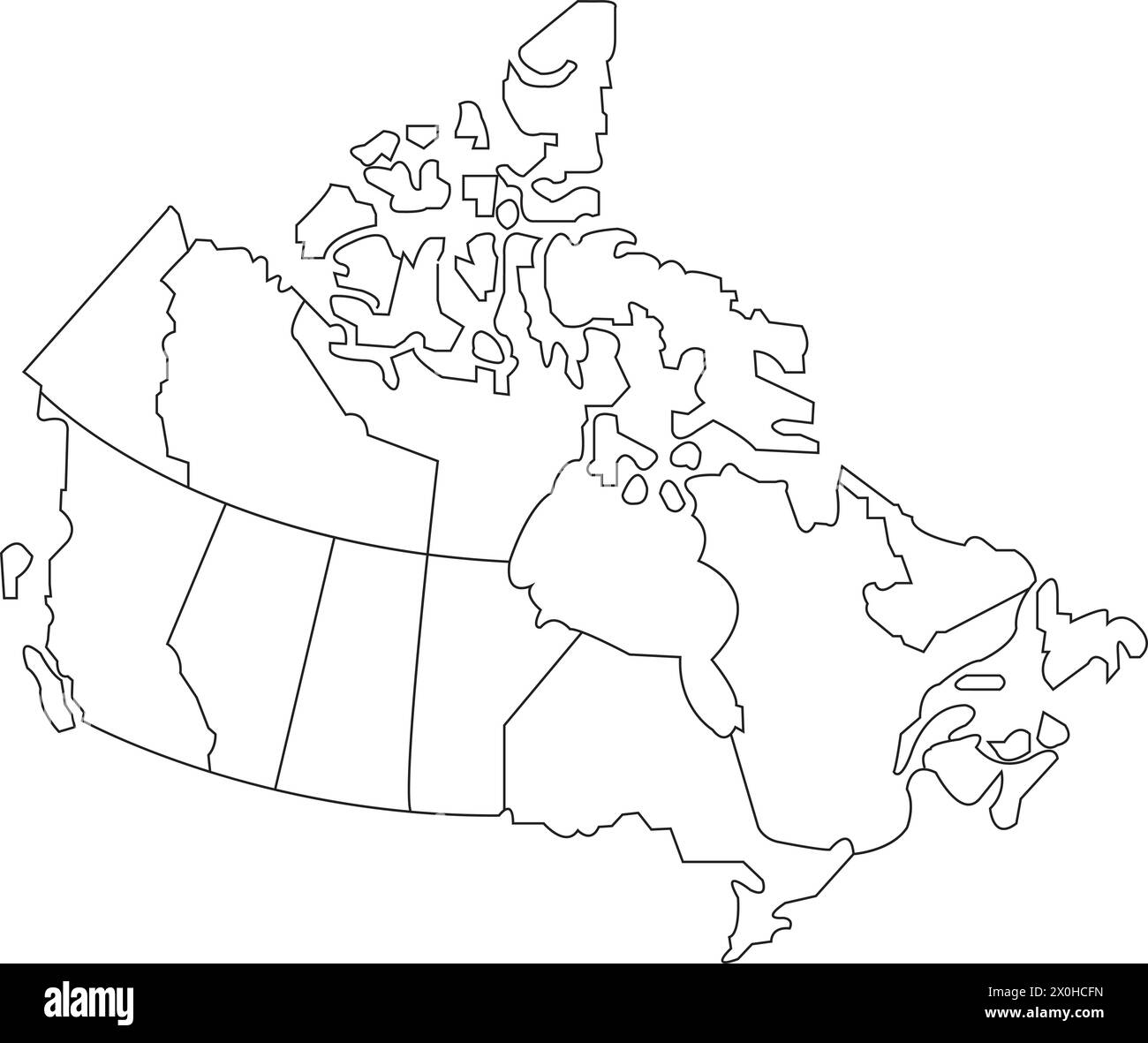 Canada Map Black And White Stock Photos Images Alamy