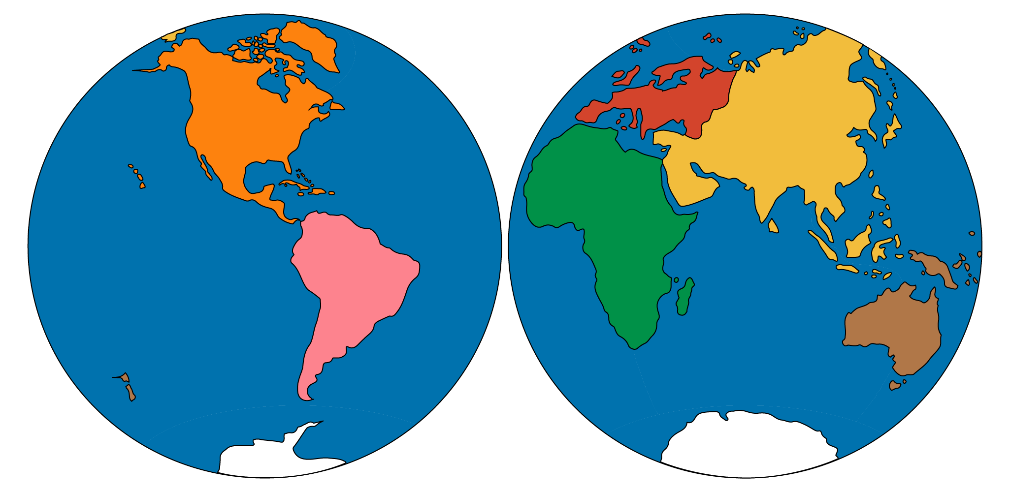 Printable Map With Continents And Oceans