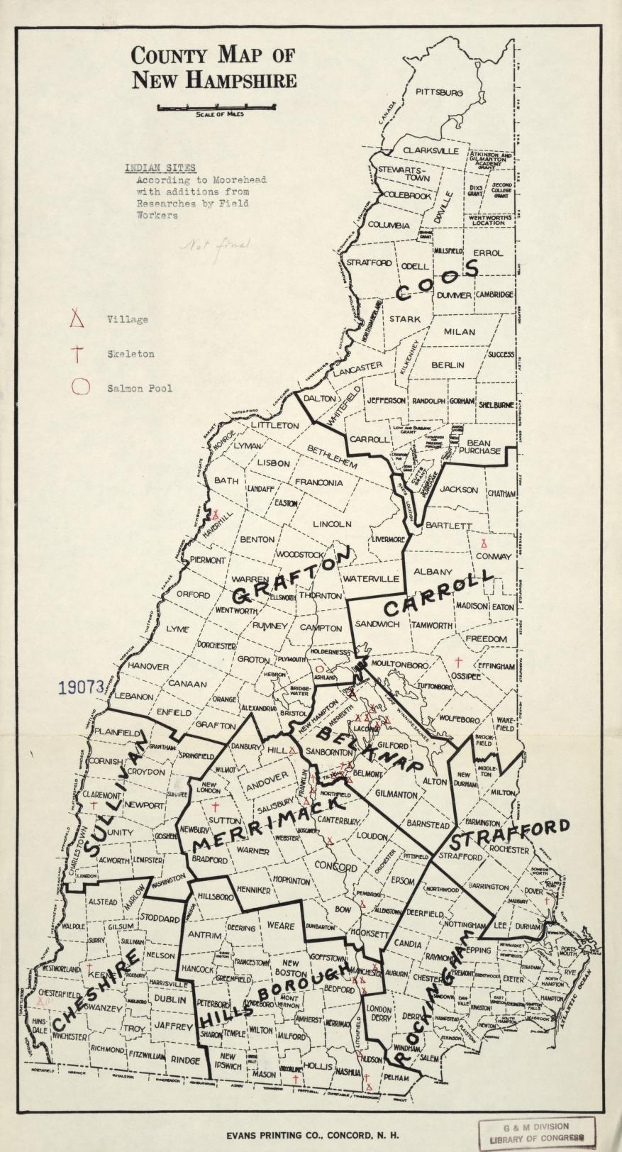 Printable Map Of New Hampshire