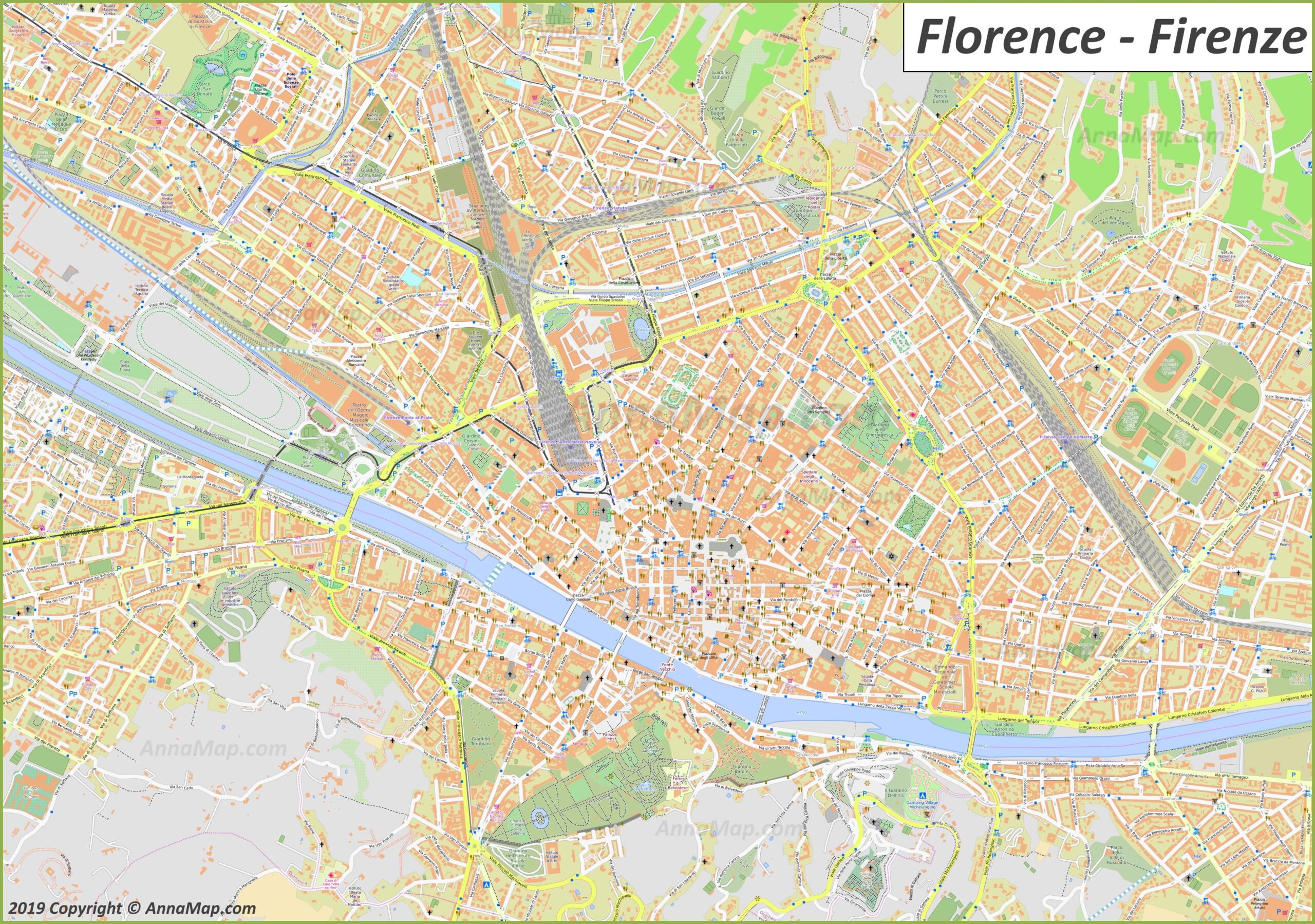 Detailed Tourist Maps Of Florence Italy Free Printable Maps Of 