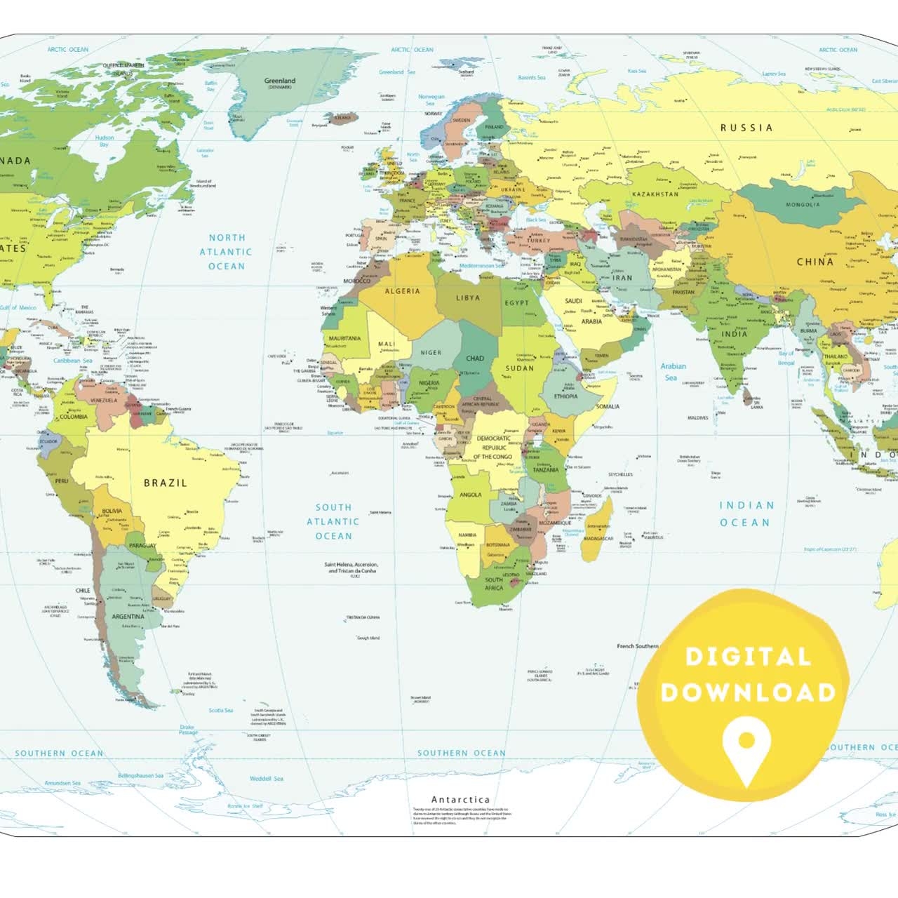 Country Map Printable