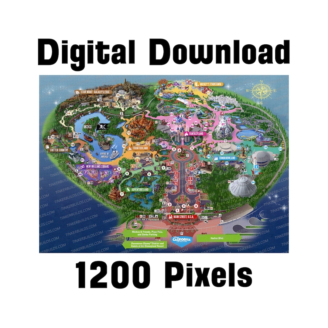 Disneyland Park Map 2025 Printable