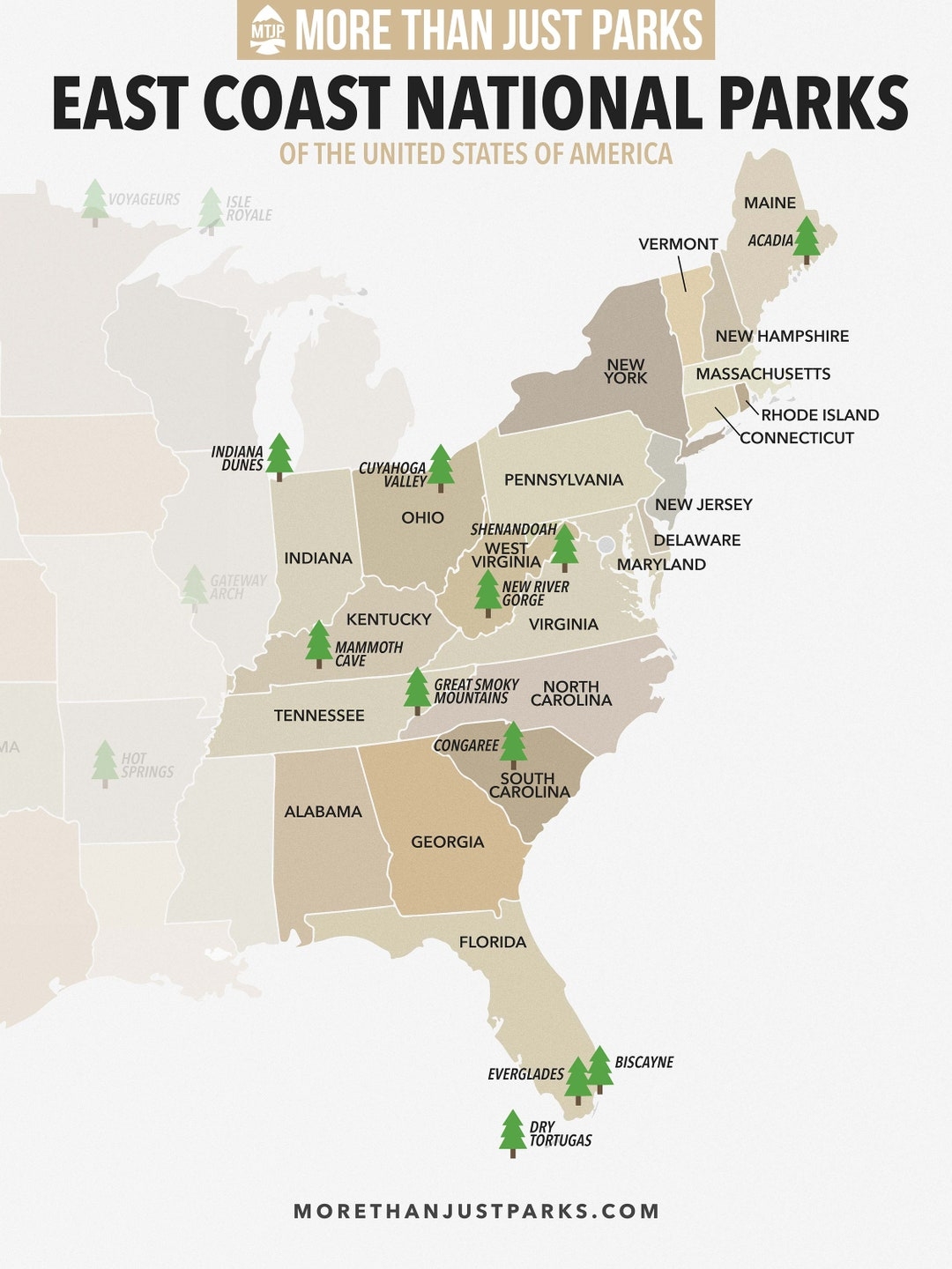 East Coast Map Printable