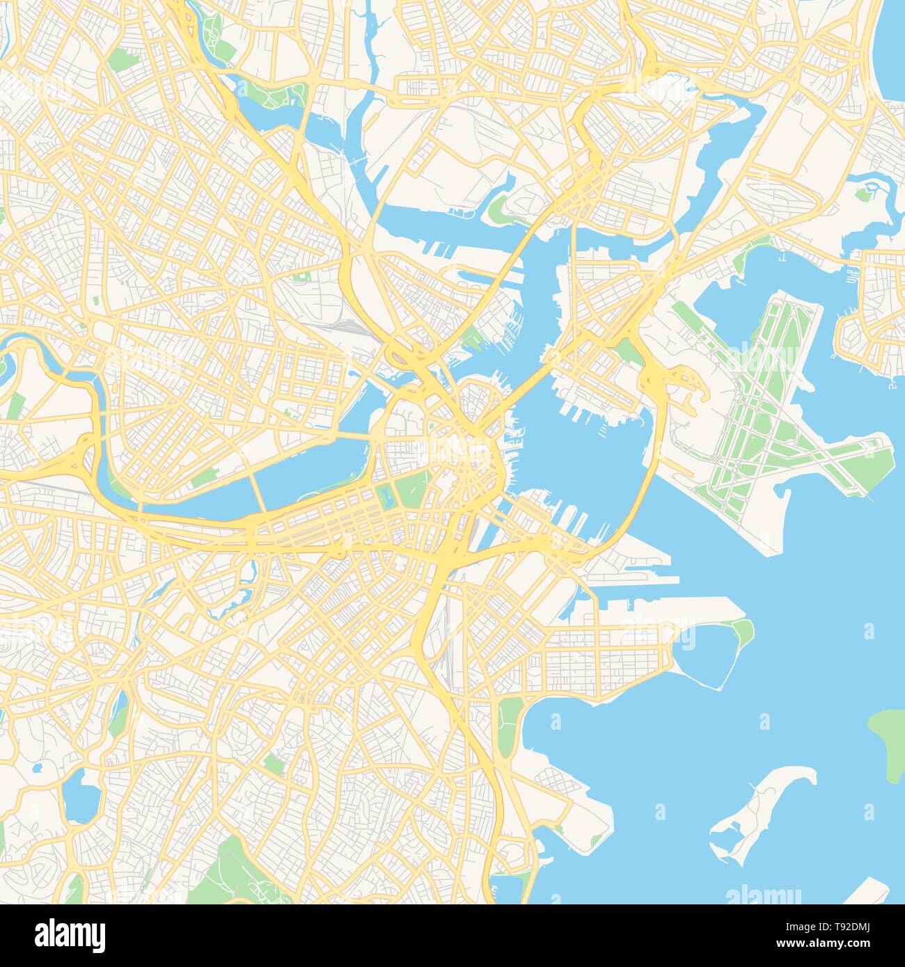 Boston Printable Map