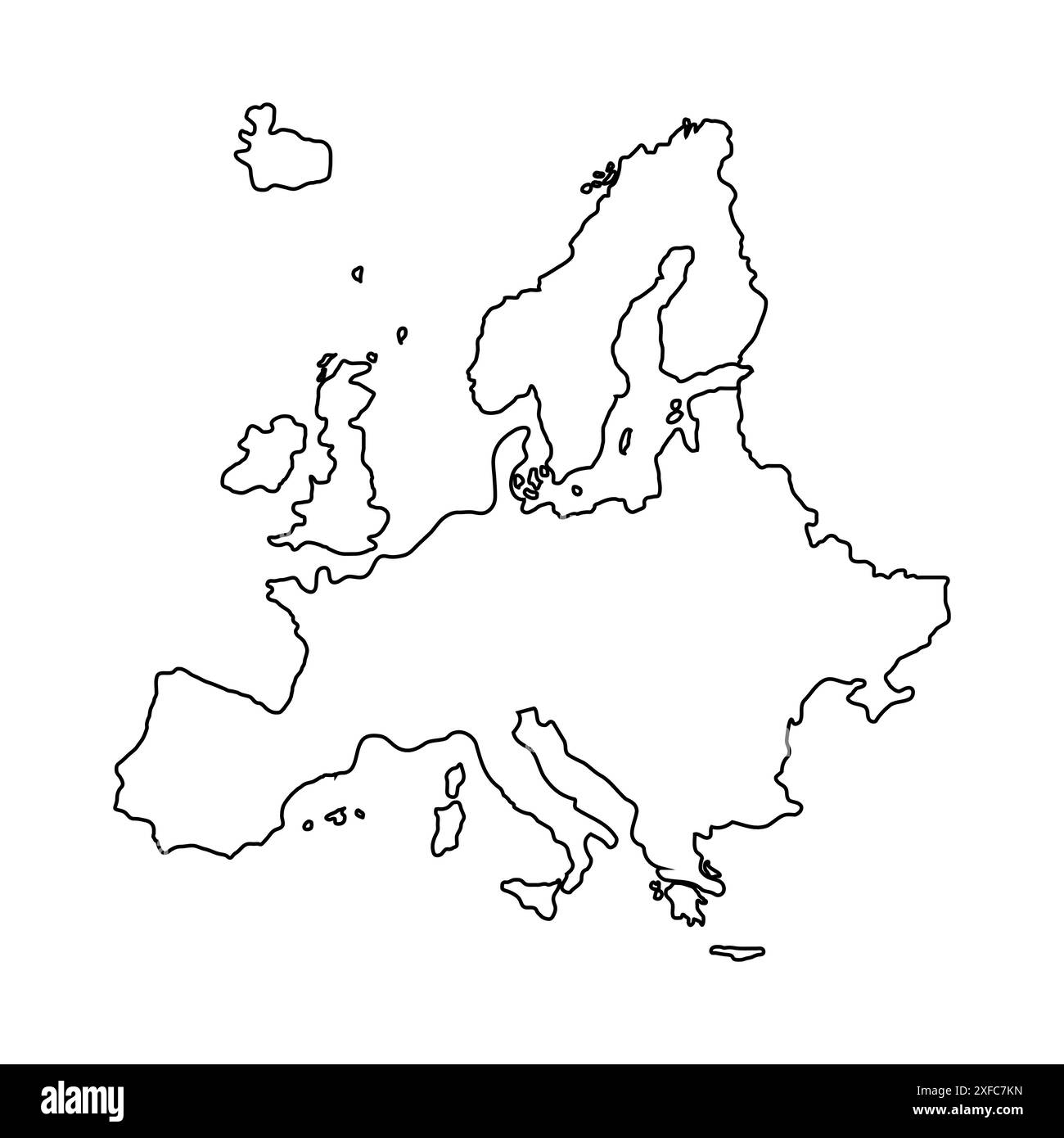 Map Of Europe Printable Black And White