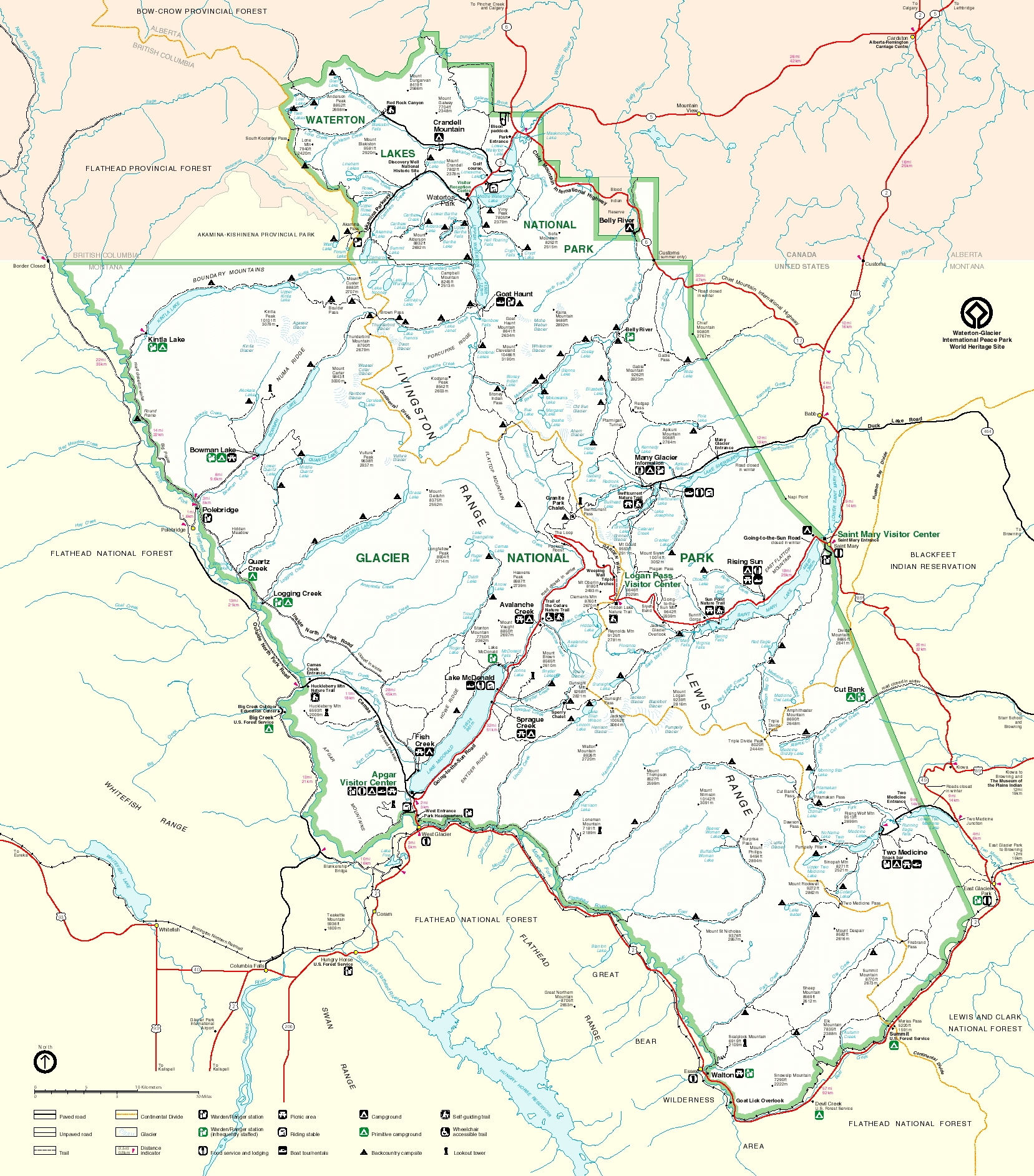 File Map Of Glacier National Park jpg Wikimedia Commons