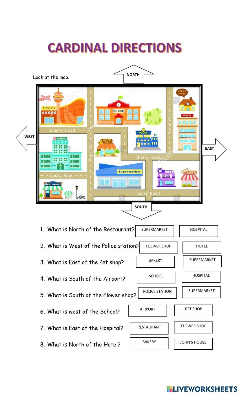 Free Map Directions Worksheet Download Free Map Directions Worksheet Png Images Free Worksheets On Clipart Library