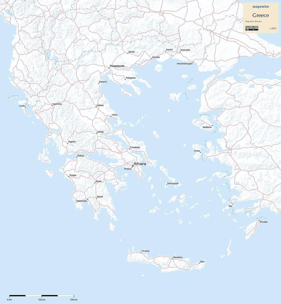 Printable Map Of Greece