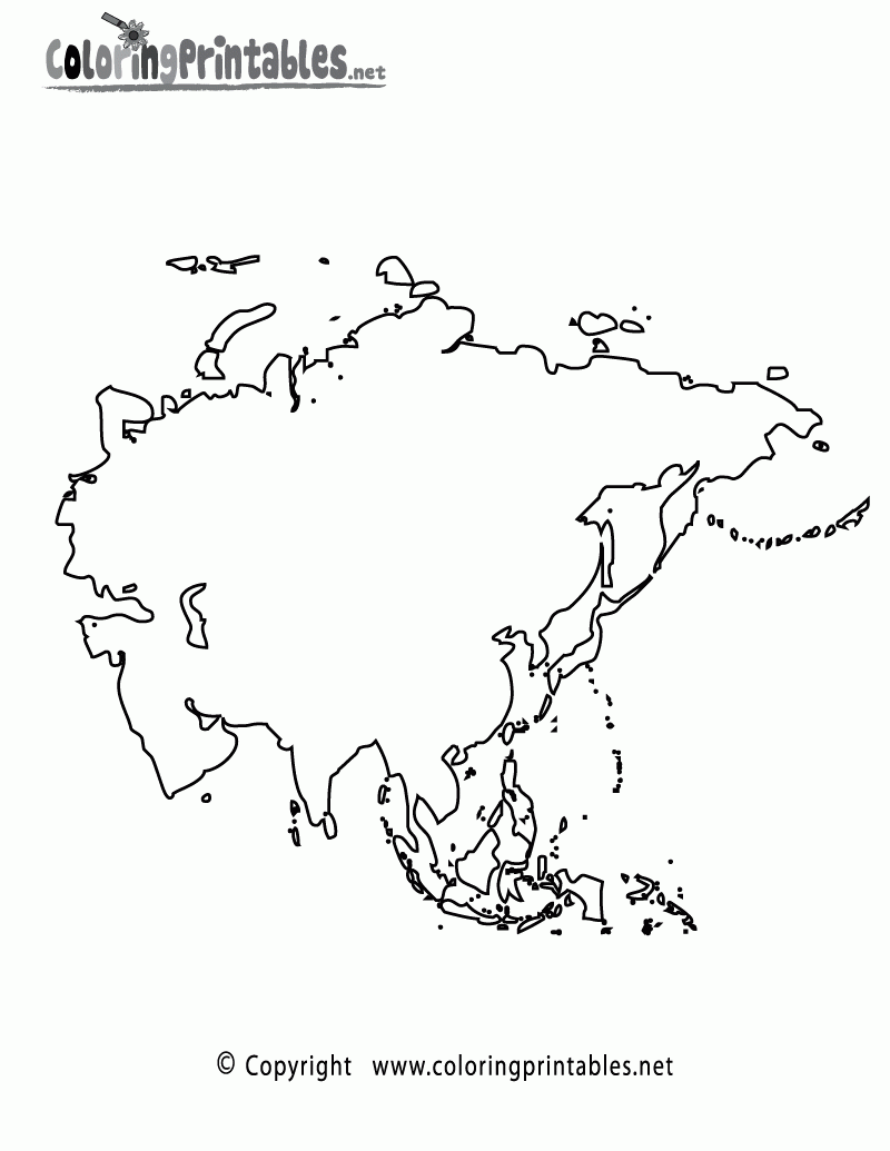 Printable Asia Map