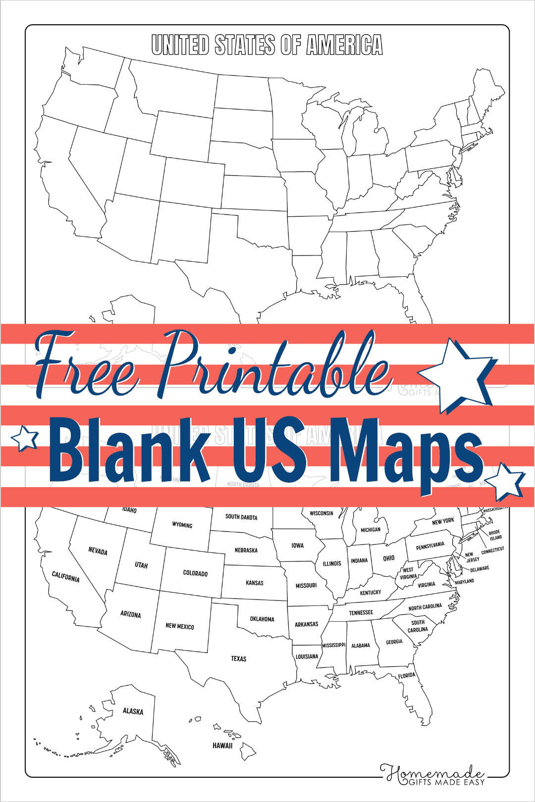 Us Printable Map