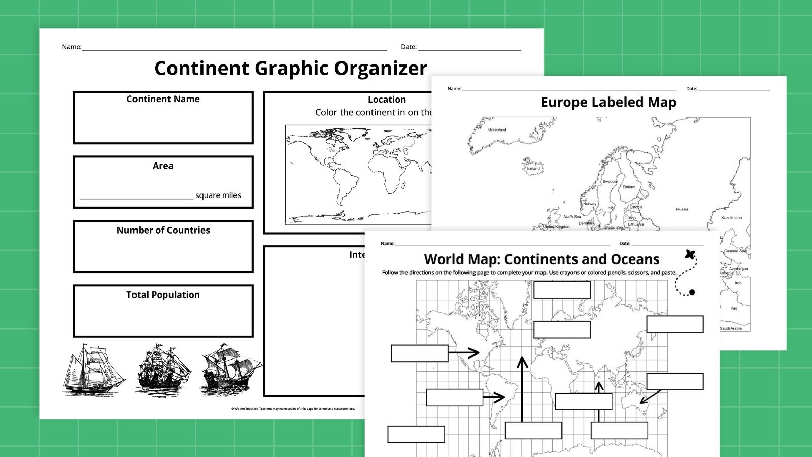 Printable Map Of Continents And Oceans Without Names