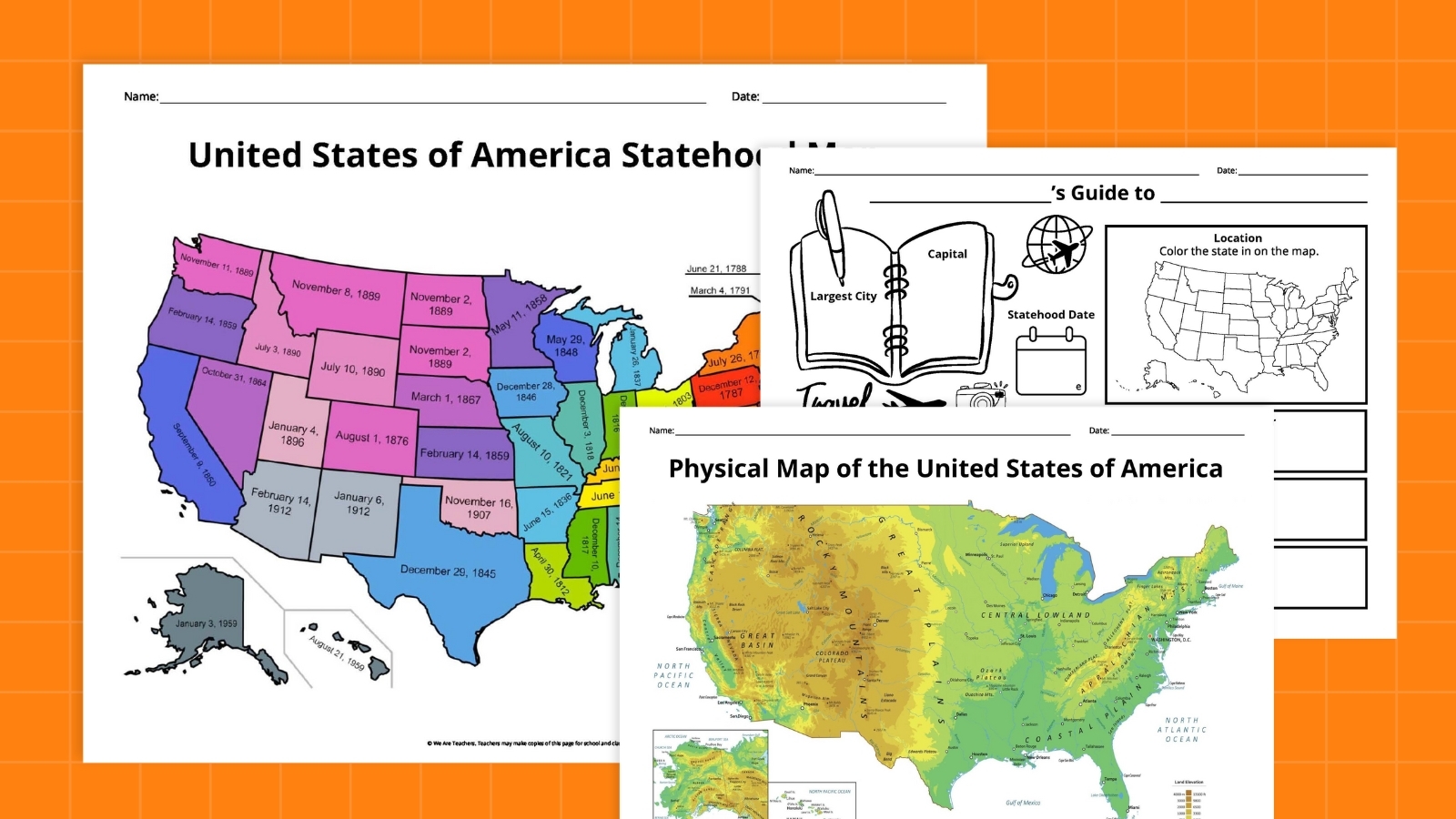 Usa Map States Printable