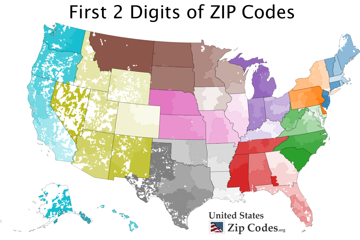 Free ZIP Code Map Zip Code Lookup And Zip Code List