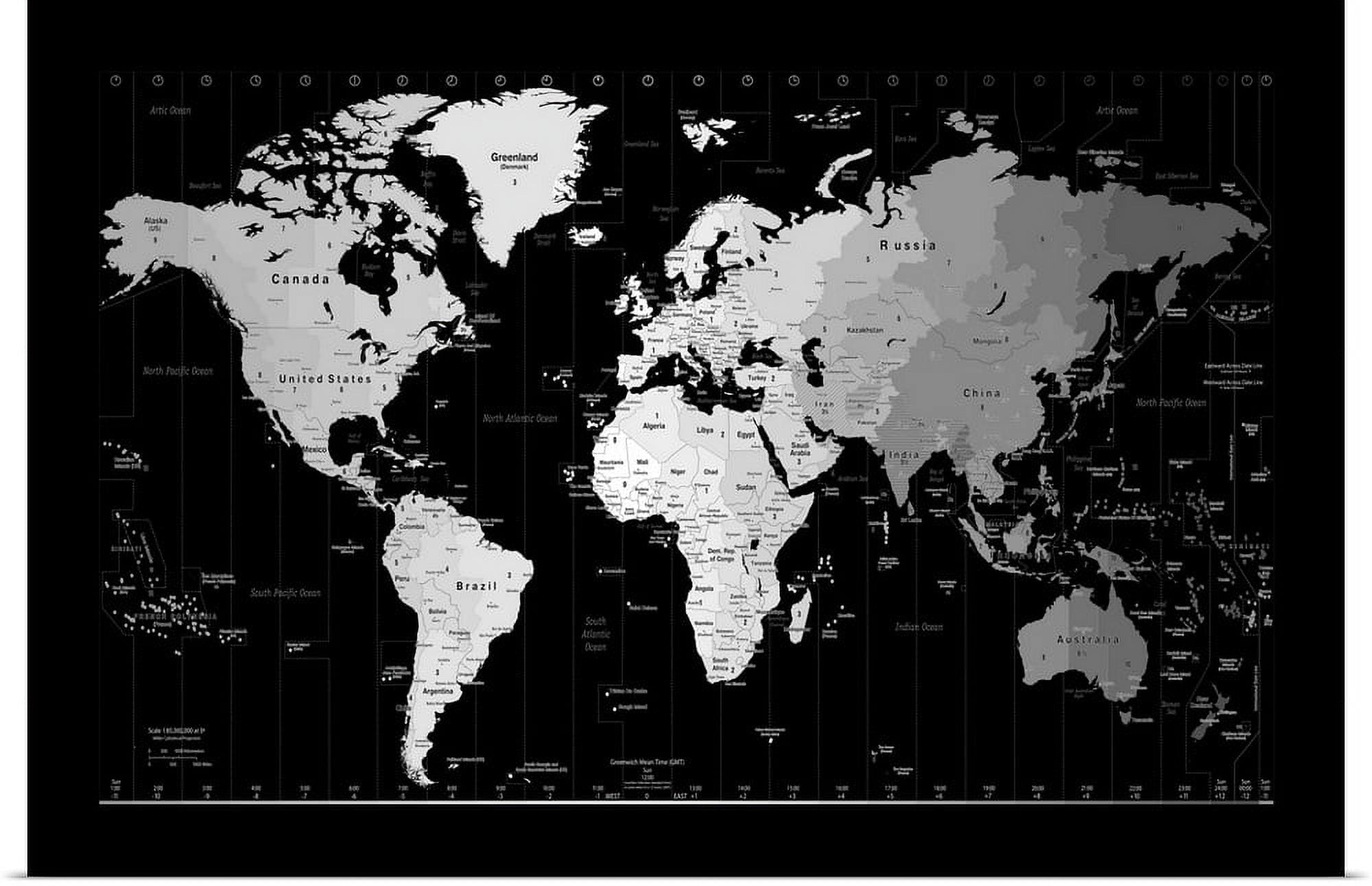 Printable Time Zone Map Of The World