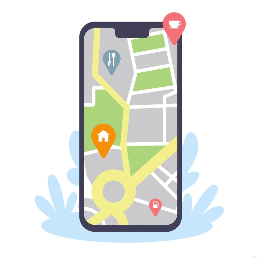 Google Map Illustration In Illustrator SVG JPG EPS PNG Download Template