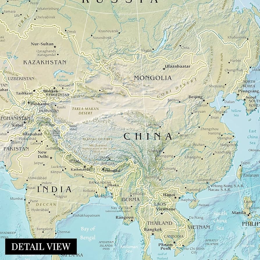 HISTORIX 2021 Asia Map Poster 18x24 Countries Asia Wall Map Map Of Asia Poster Large Asia Map Print Wall Map Of Asia Amazon de Stationery Office Supplies