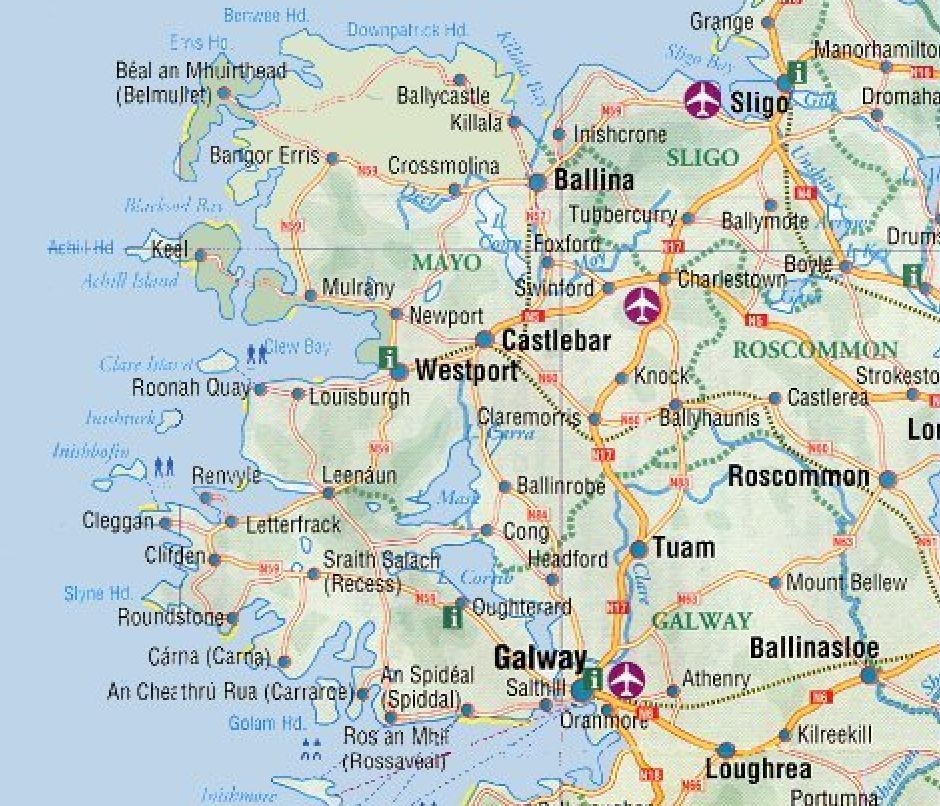 Ireland Maps Free And Dublin Cork Galway