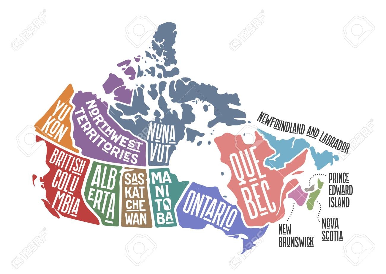Karte Kanada Posterkarte Der Provinzen Und Territorien Kanadas Schwarz Wei Druckkarte Von Kanada F r T Shirts Poster Oder Geografische Themen Handgezeichnete Schwarze Karte Mit Provinzen Vektorillustration Lizenzfrei Nutzbare SVG Vektorgrafiken 