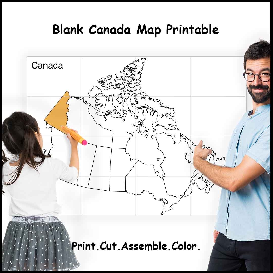 Printable Blank Canada Map