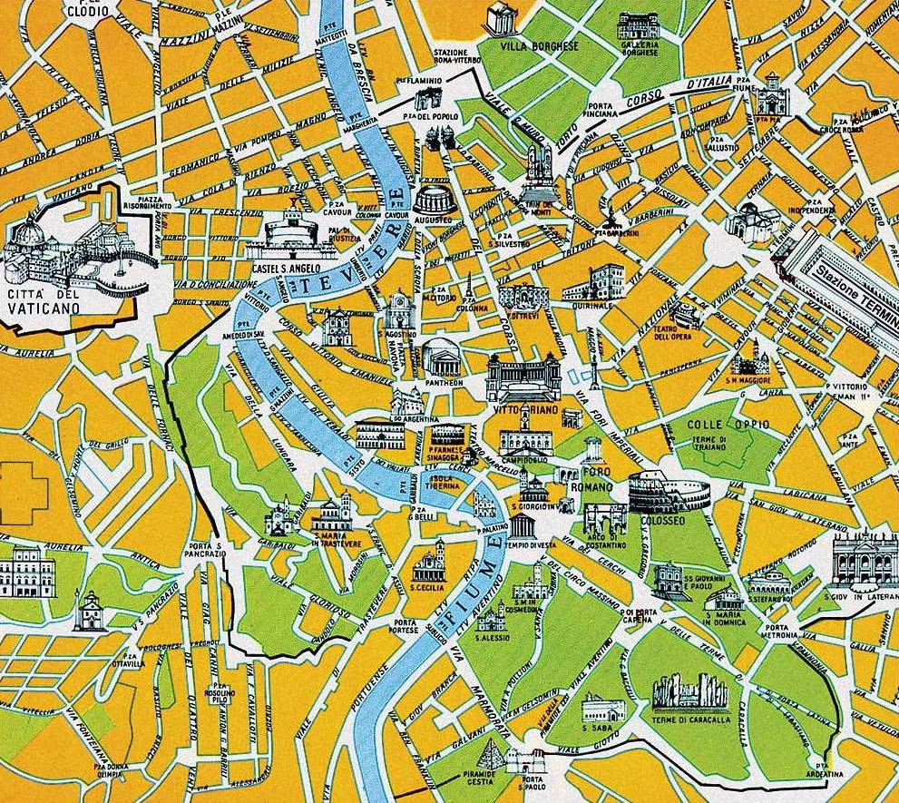 Large Rome Maps For Free Download And Print High Resolution And 