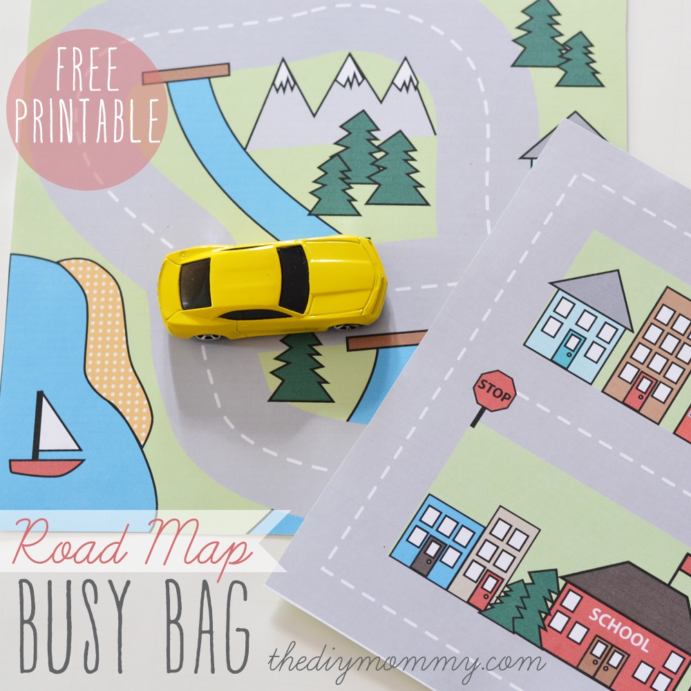 Make A Mini Road Map Busy Bag Free Printable The DIY Mommy