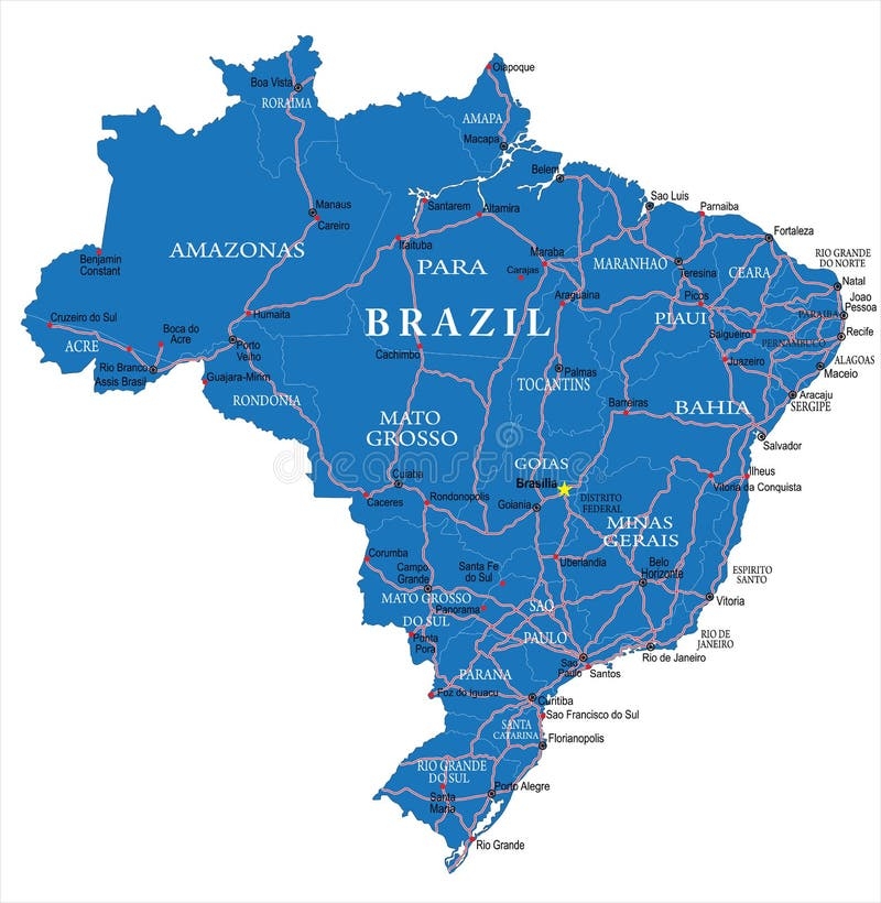 Brazil Map Printable
