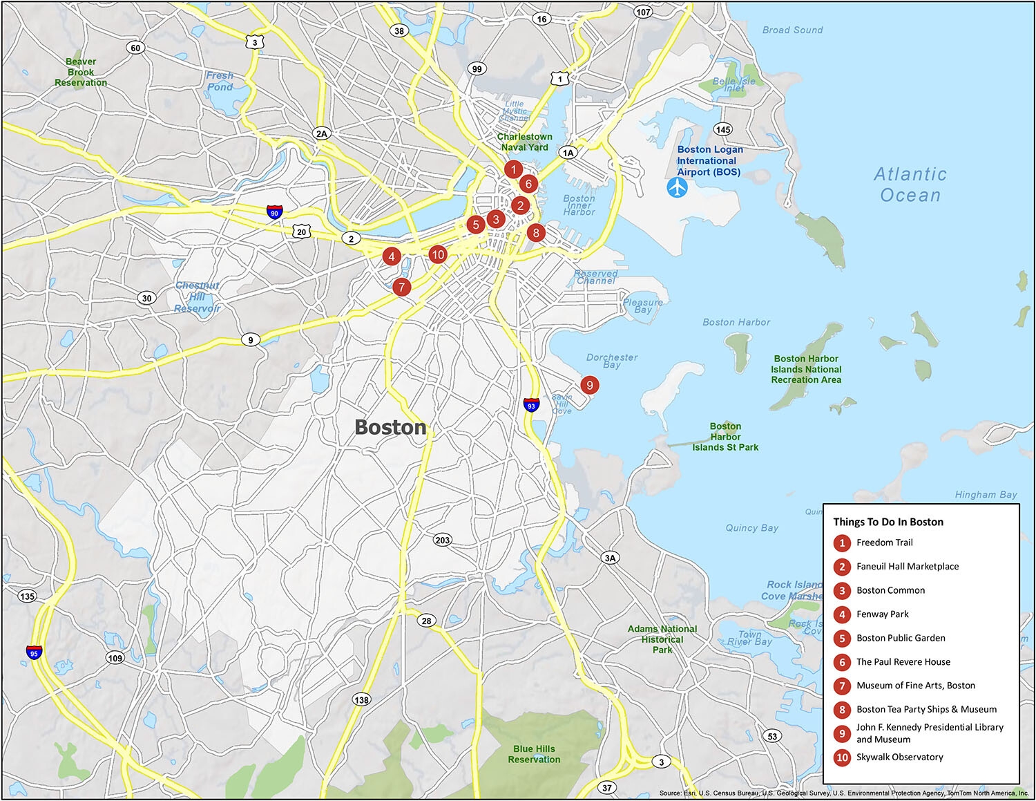 Map Of Boston Printable