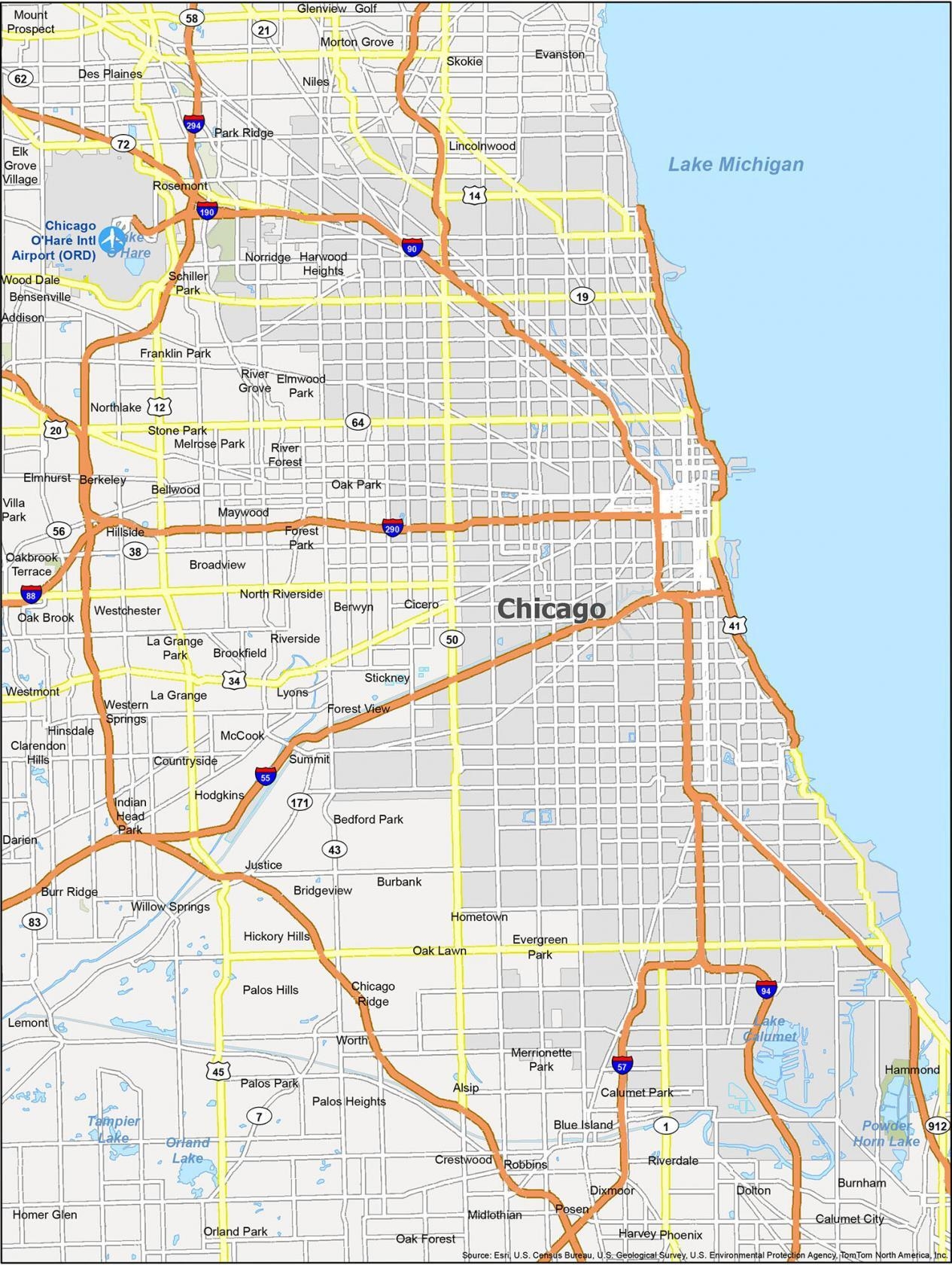 Printable Chicago Neighborhood Map