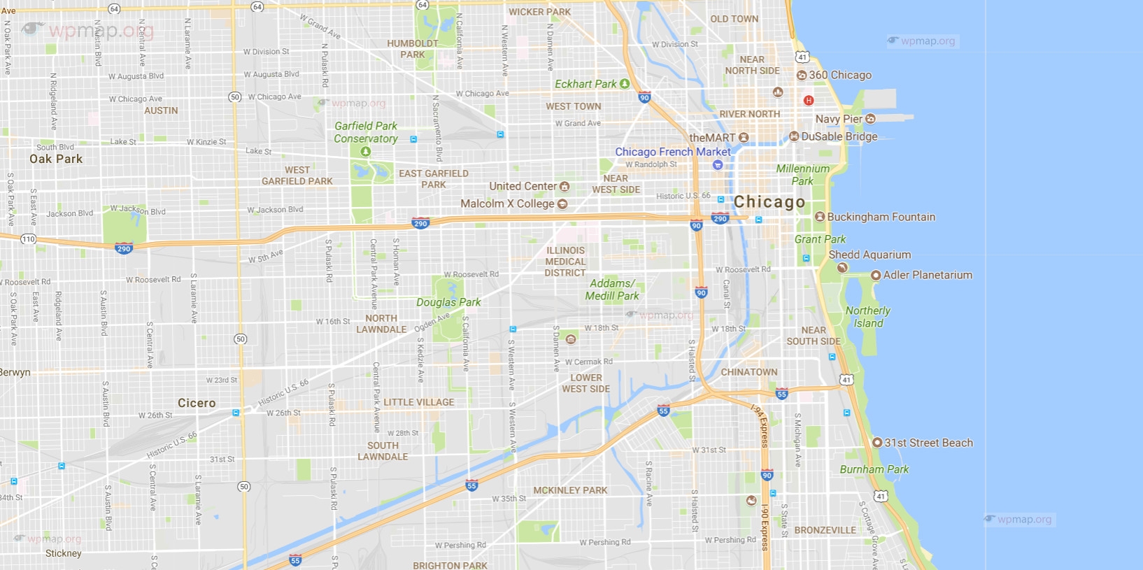 Printable Map Of Chicago Area