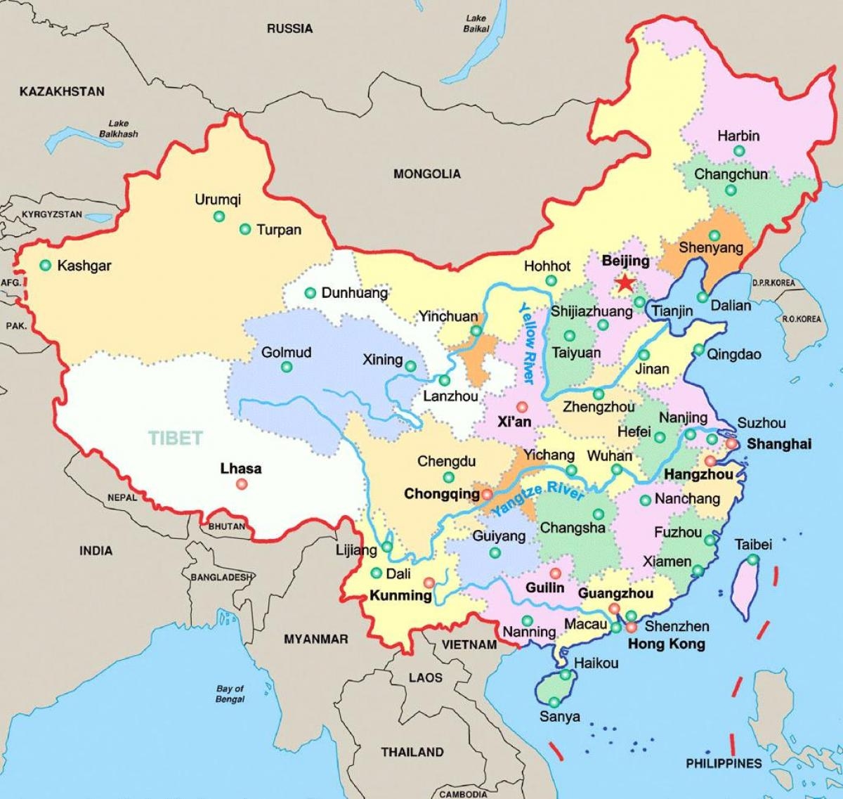 Printable Map Of China