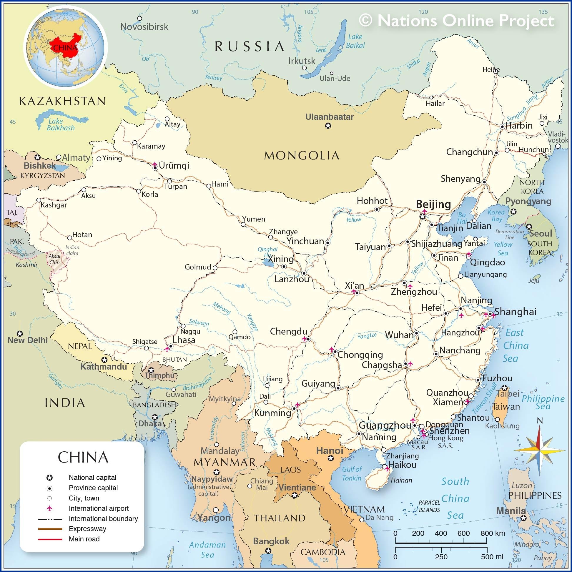 Map Of China Offline Map And Detailed Map Of China