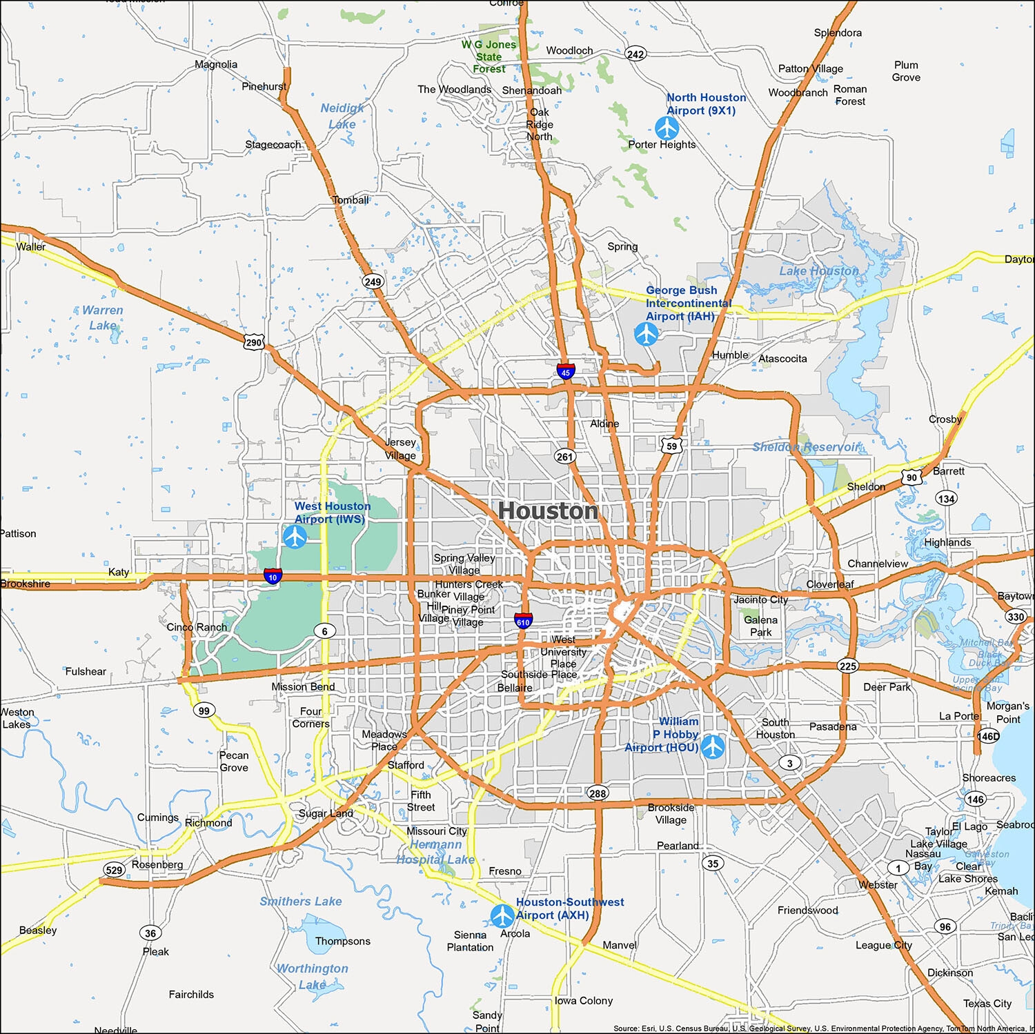 Printable Zip Code Map Of Houston Tx