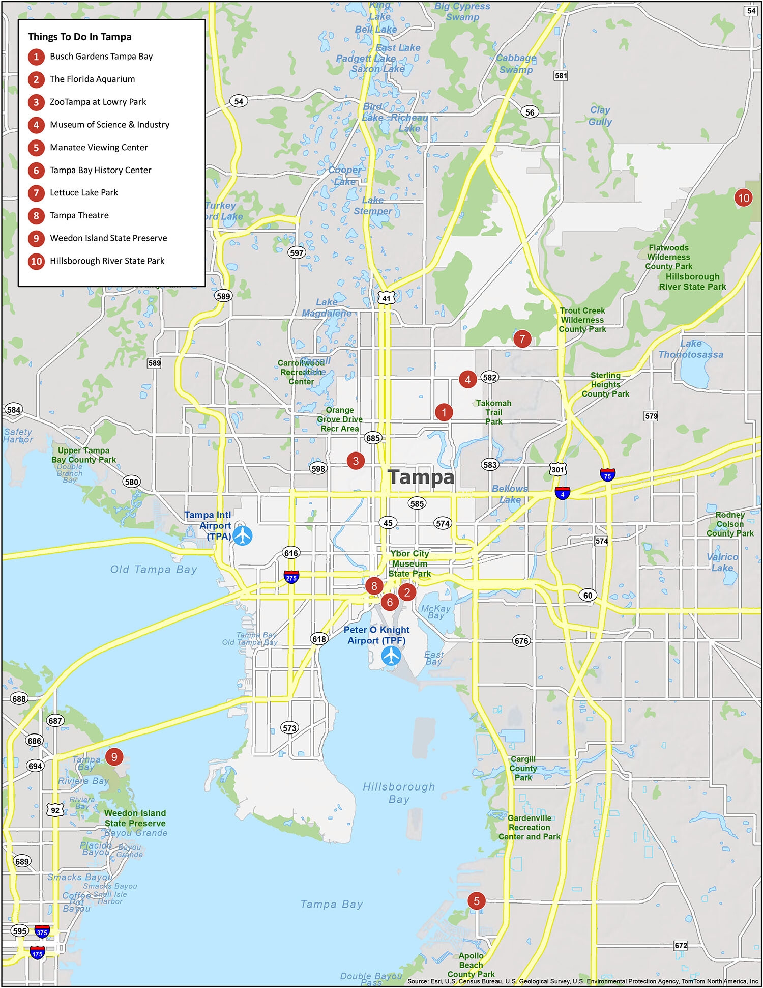 Map Of Tampa Florida GIS Geography