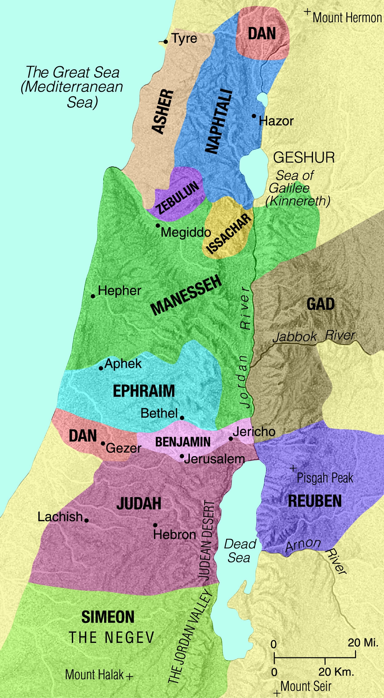 Printable Map Of Israel