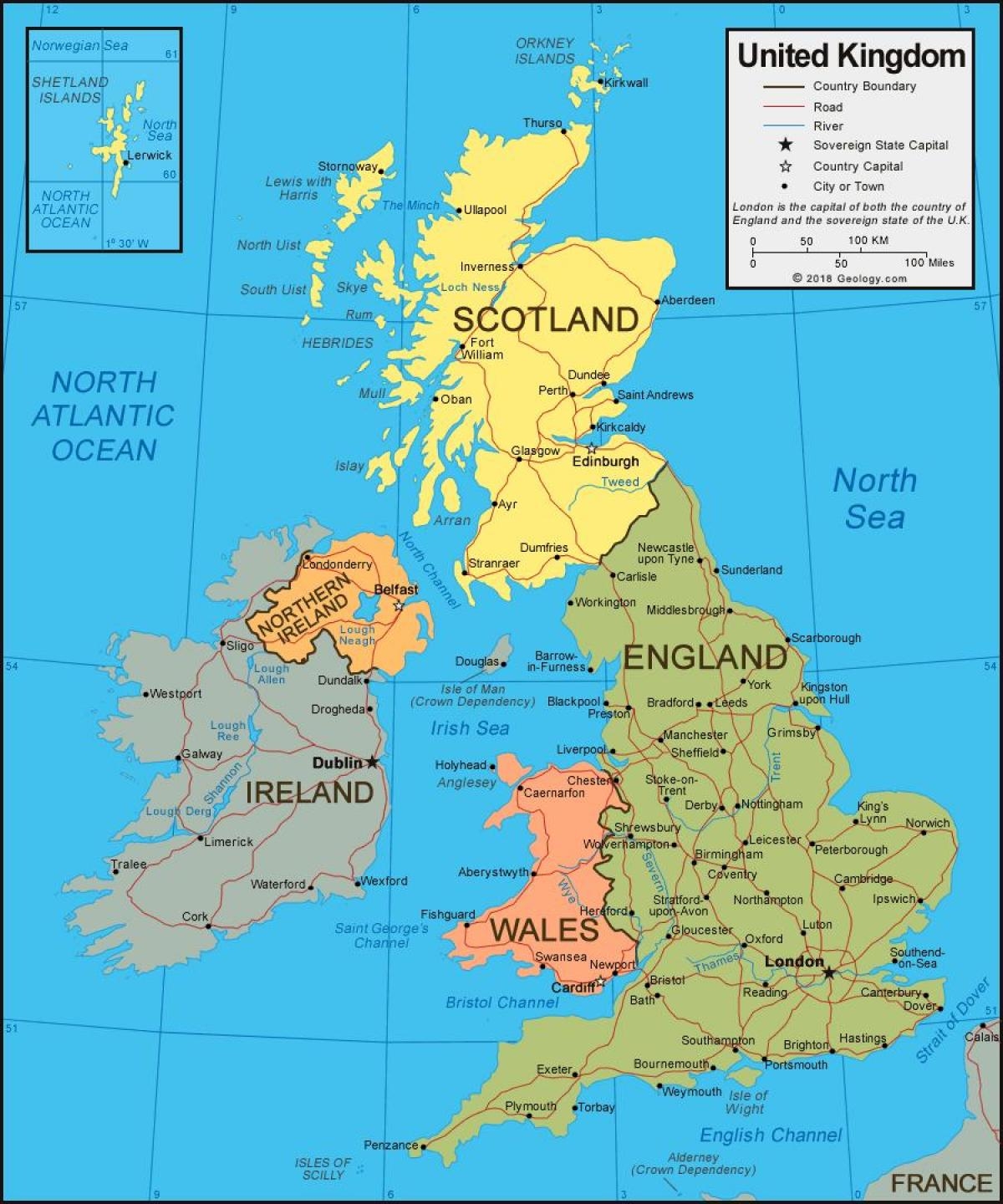 Uk Map Printable