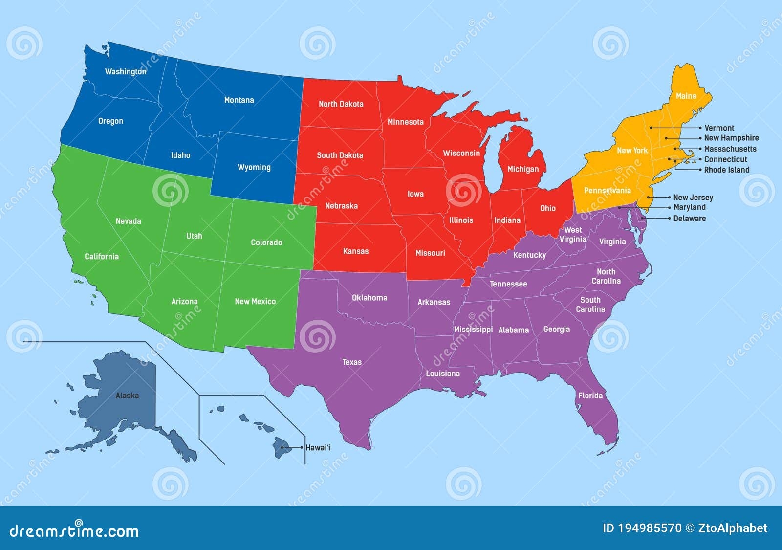 America Map Printable