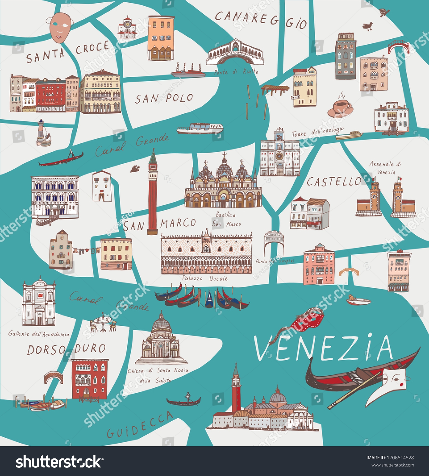 Map Venice Over 2 866 Royalty Free Licensable Stock Illustrations Drawings Shutterstock