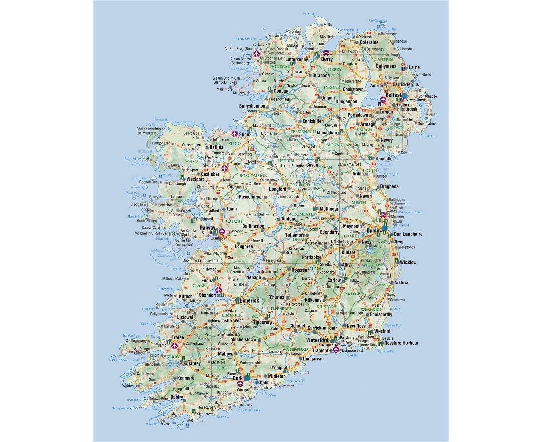 Maps Of Ireland Collection Of Maps Of Ireland Europe Mapsland Maps Of The World