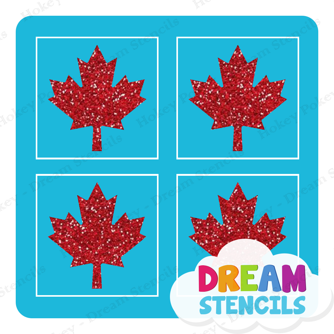 Mini 4 In 1 Maple Leaf Glitter Tattoo Stencil HP 392 5pc Pack Hokey Pokey Shop Professional Face And Body Paint Store Face Painting Supplies Canada