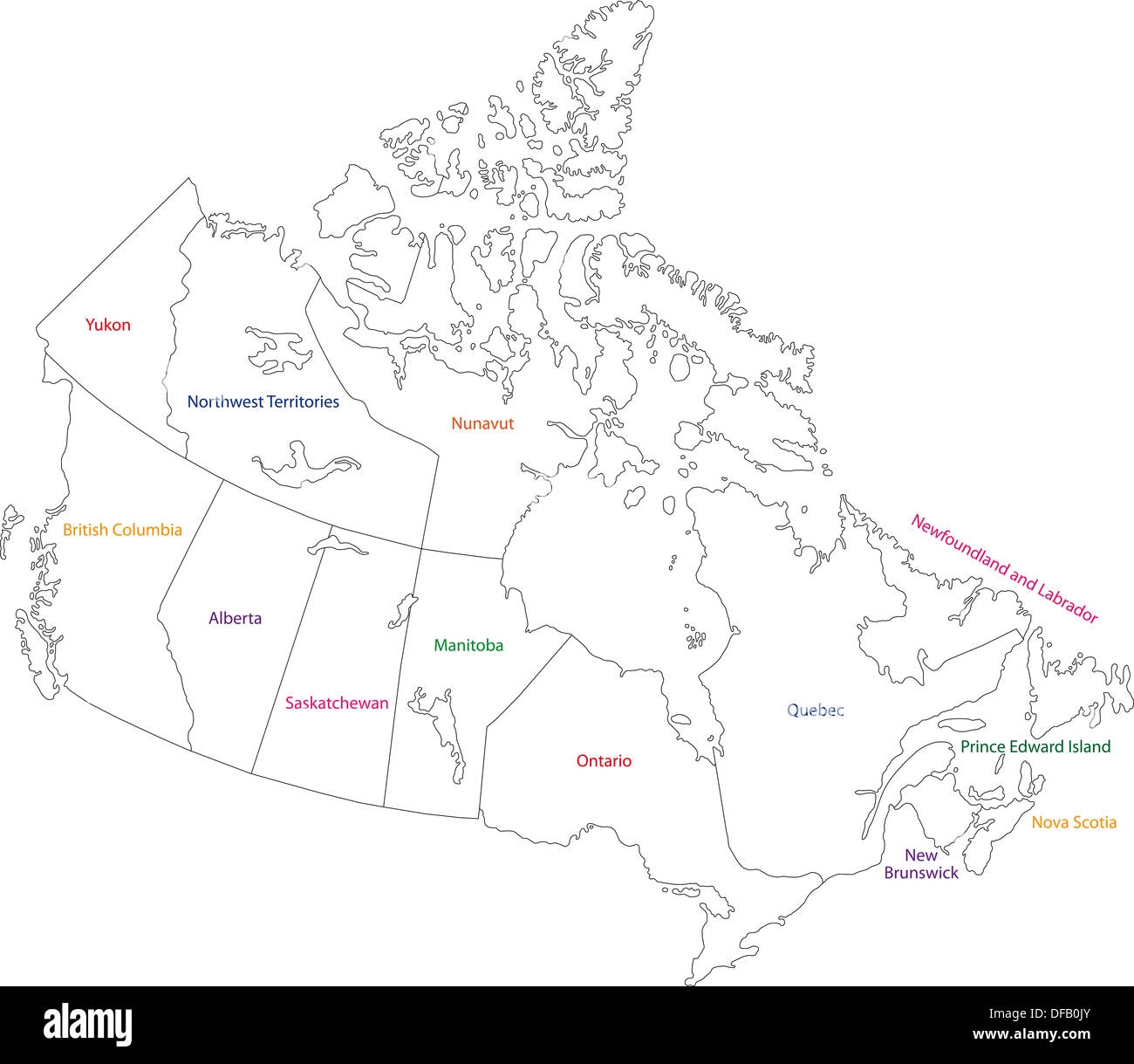 Map Of Canada Blank Printable
