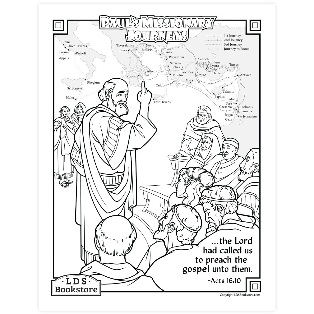 Printable Map Of Paul's Missionary Journeys