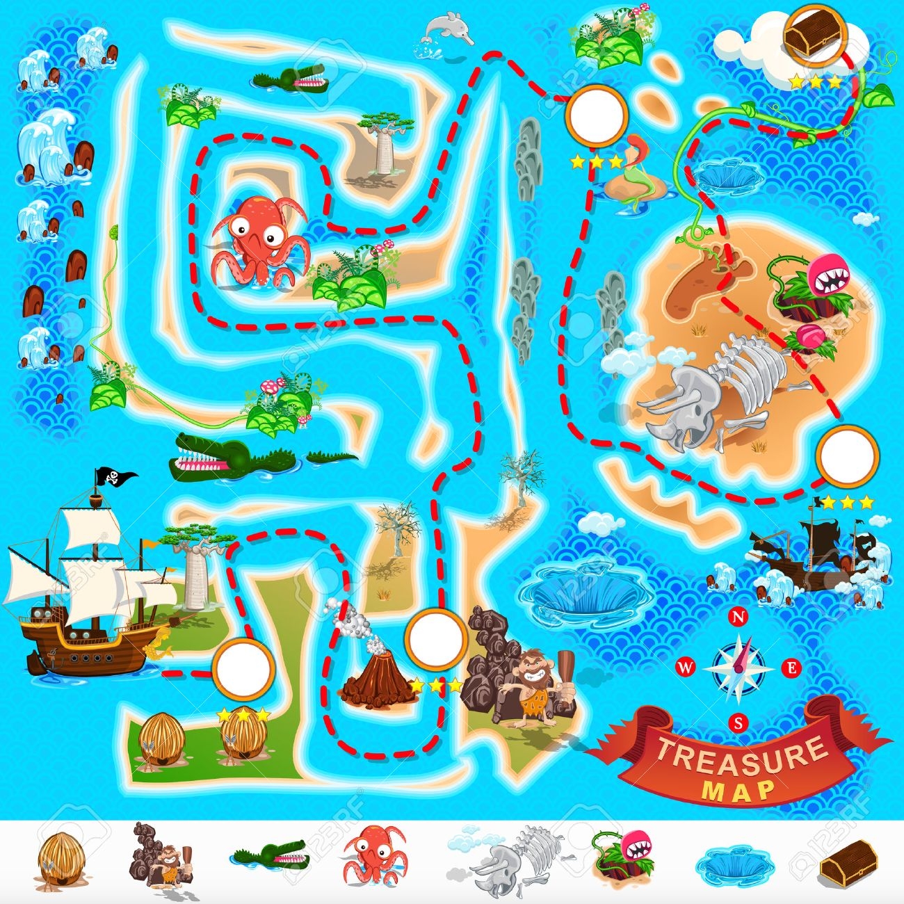 Pirate Treasure Map Royalty Free SVG Cliparts Vectors And Stock Illustration Image 27488329 