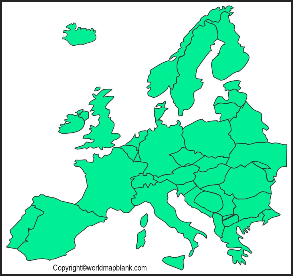 Map Of Europe Outline Printable