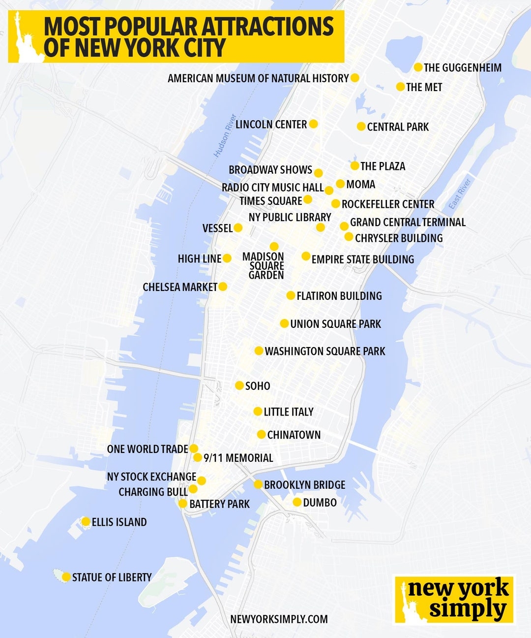 Tourist Map Of New York City Printable