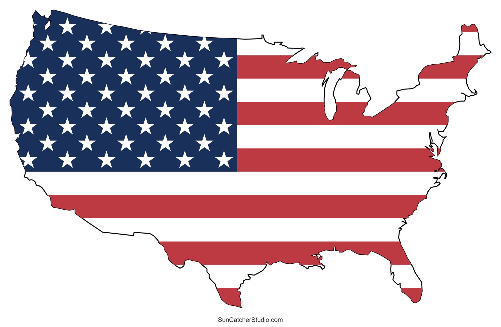 Map Of United States Of America Printable