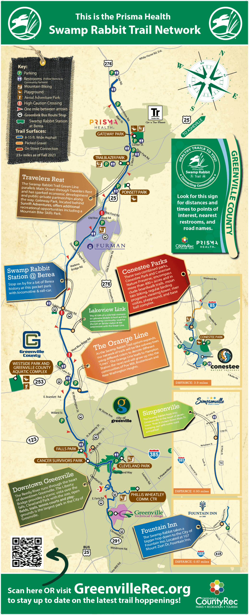 Prisma Health Swamp Rabbit Trail Greenville County Parks Recreation Tourism