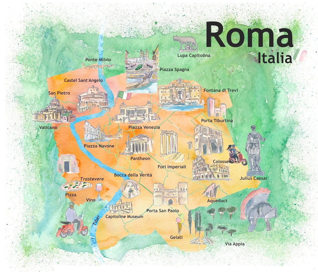 Rome Tourist Map Printable